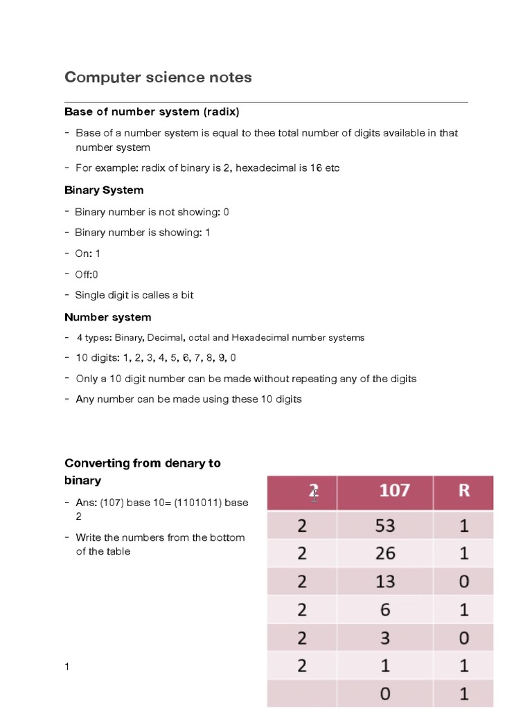 Computer Science Notes | PDF | Logic Gate | Byte