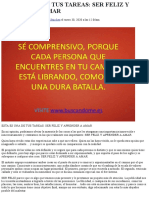 Esta Es Una de Tus Tareas - Ser Feliz y Aprender A Amar - Conexión Universal