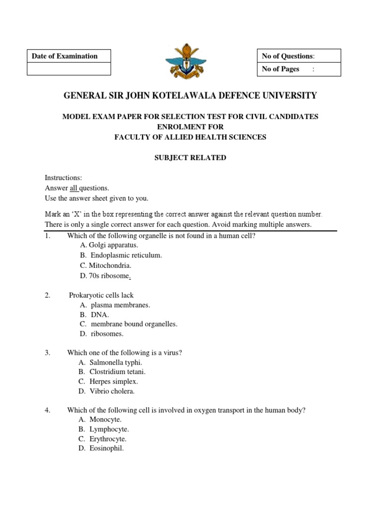 Model Paper 2 PDF