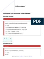 El Producto Escalar Curso de Matematicas para El Ultimo Curso de Secundaria para Descargar en PDF