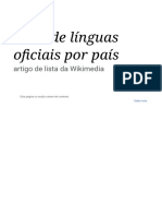 Lista de Línguas Oficiais Por País - Wikipédia, A Enciclopédia Livre