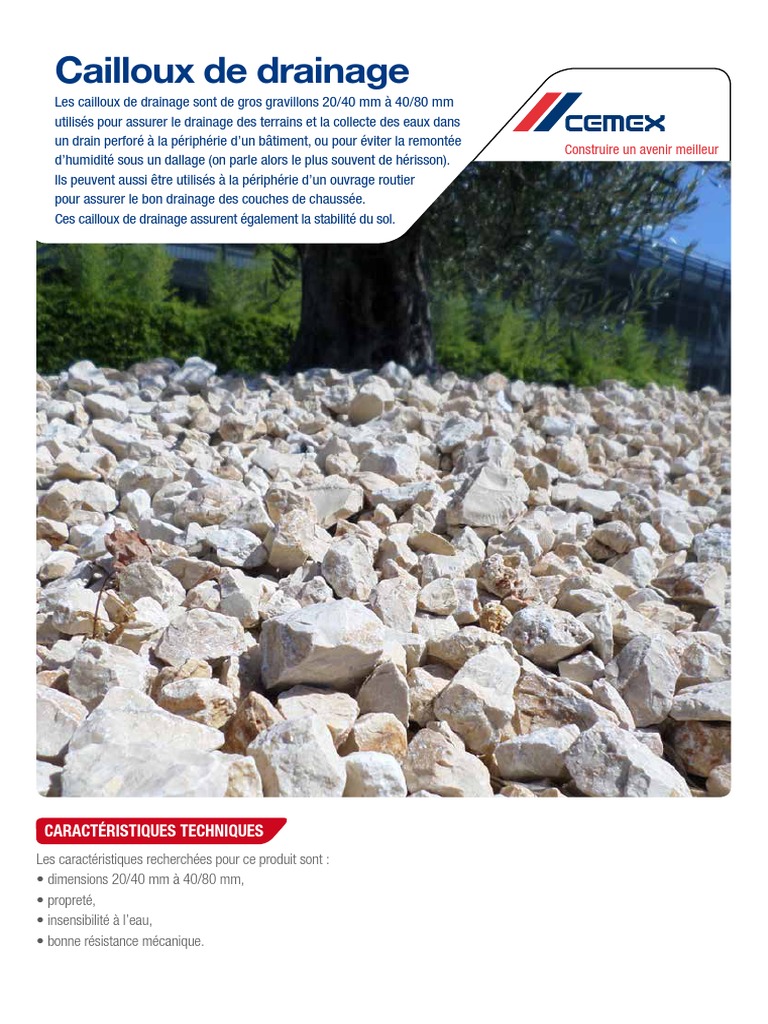 Cailloux De Drainage 4080 Prix