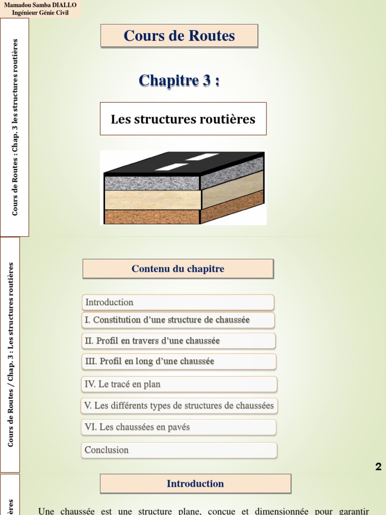 Chapitre 3 Les Structures Routières PP Ok | PDF | Béton | Transport routier