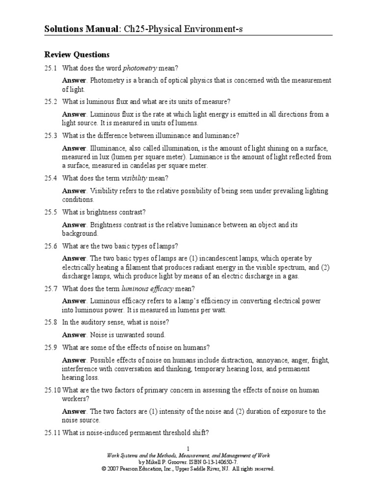 Ch25 Physical Environment S PDF Incandescent Light Bulb Noise