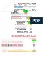 Actualizar DEUDA Trib. SUNAT, OSCE, UIT, Codigos - Formulas