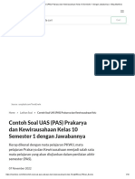 Contoh Soal UAS (PAS) Prakarya Dan Kewirausahaan Kelas 10 Semester 1 Dengan Jawabannya - Blog Mamikos