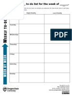 Weekly To-Do 20 - Fillable