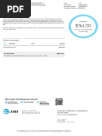 AT&T Bill Summary and Payment Details | PDF