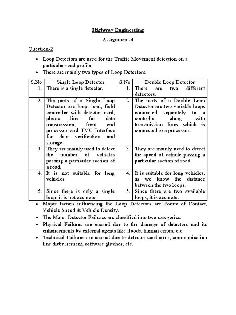 Highway engineering assignment 4 pdf