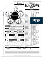 Ficha Ordem Paranormal PERSONAGEM DO PAIII Ai