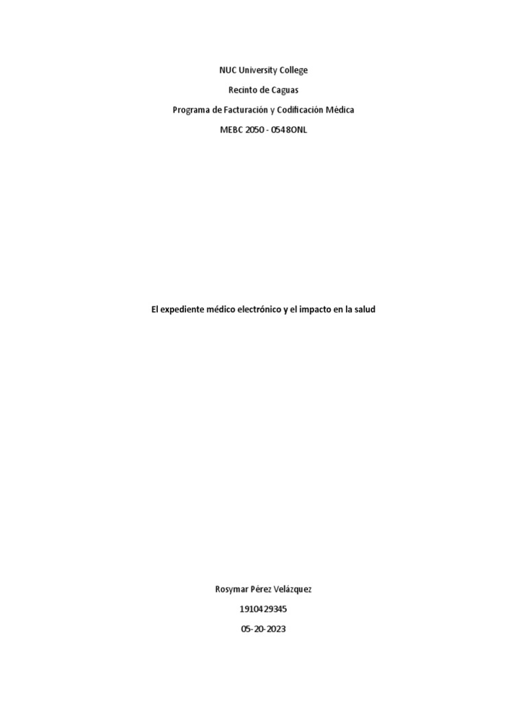 Tarea 3.1 Mebc 2050 | PDF | Seguridad de información | Cuidado de la salud