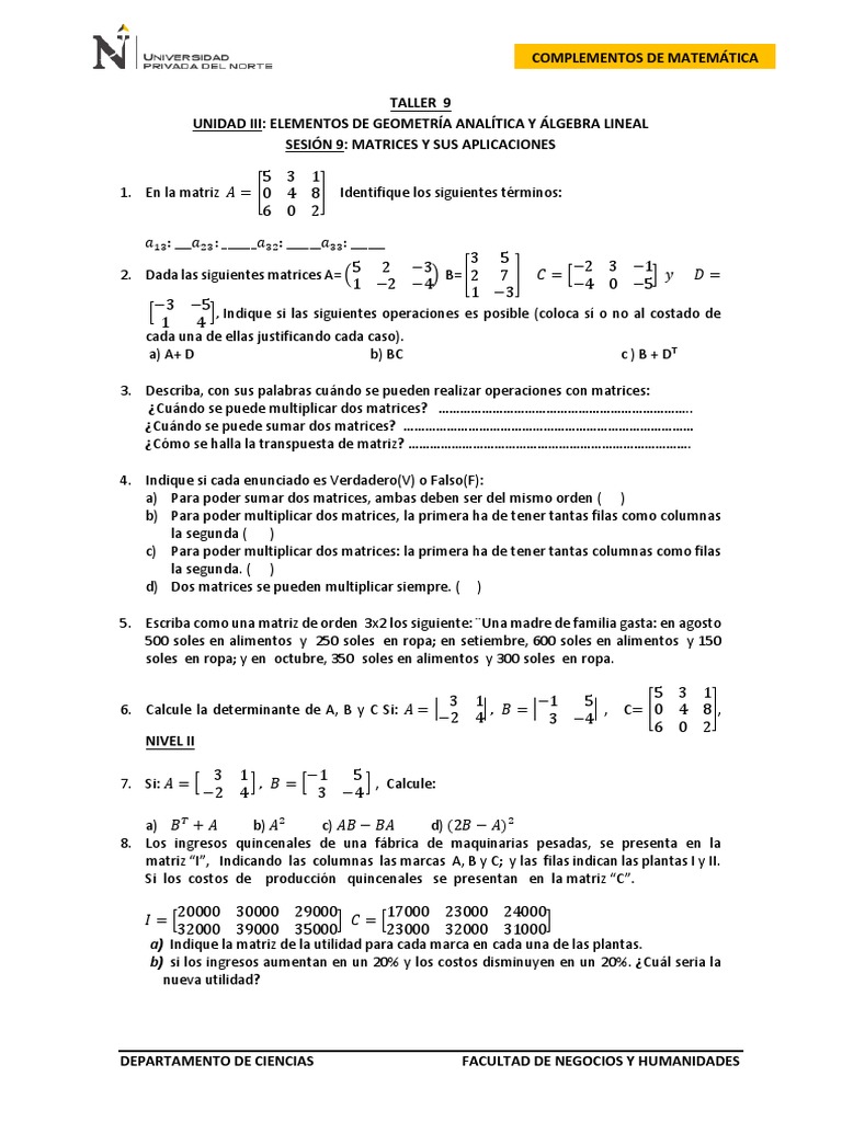 Elementos de Geometría Analítica y Álgebra Lineal | PDF | Matriz ...