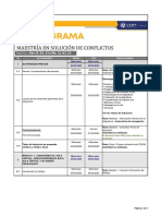 Inducción - Maestría en Solución de Conflictos