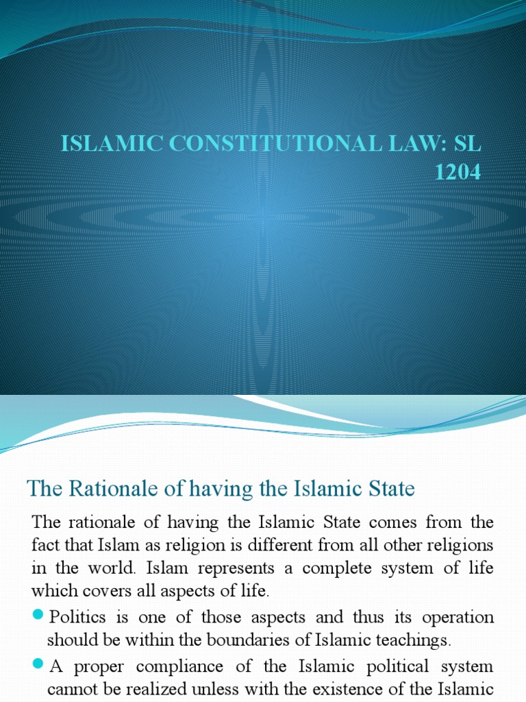 Islamic State: Principles and Functions | PDF | Sharia | Justice