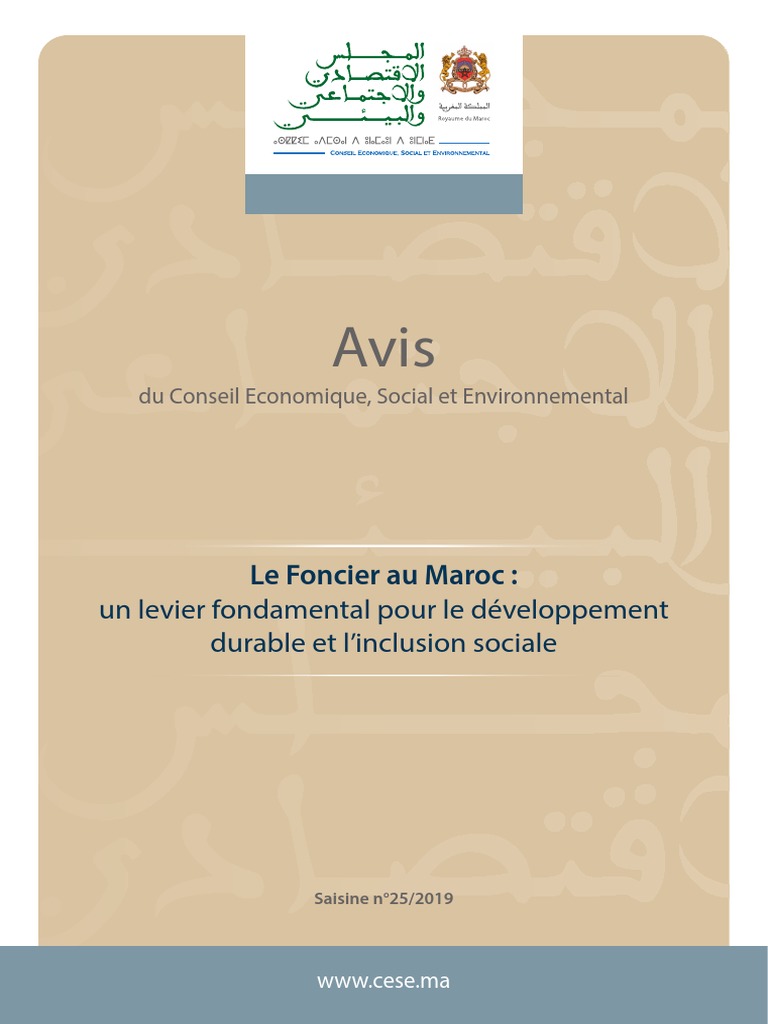 Foncier au Maroc : levier de développement durable | PDF ...