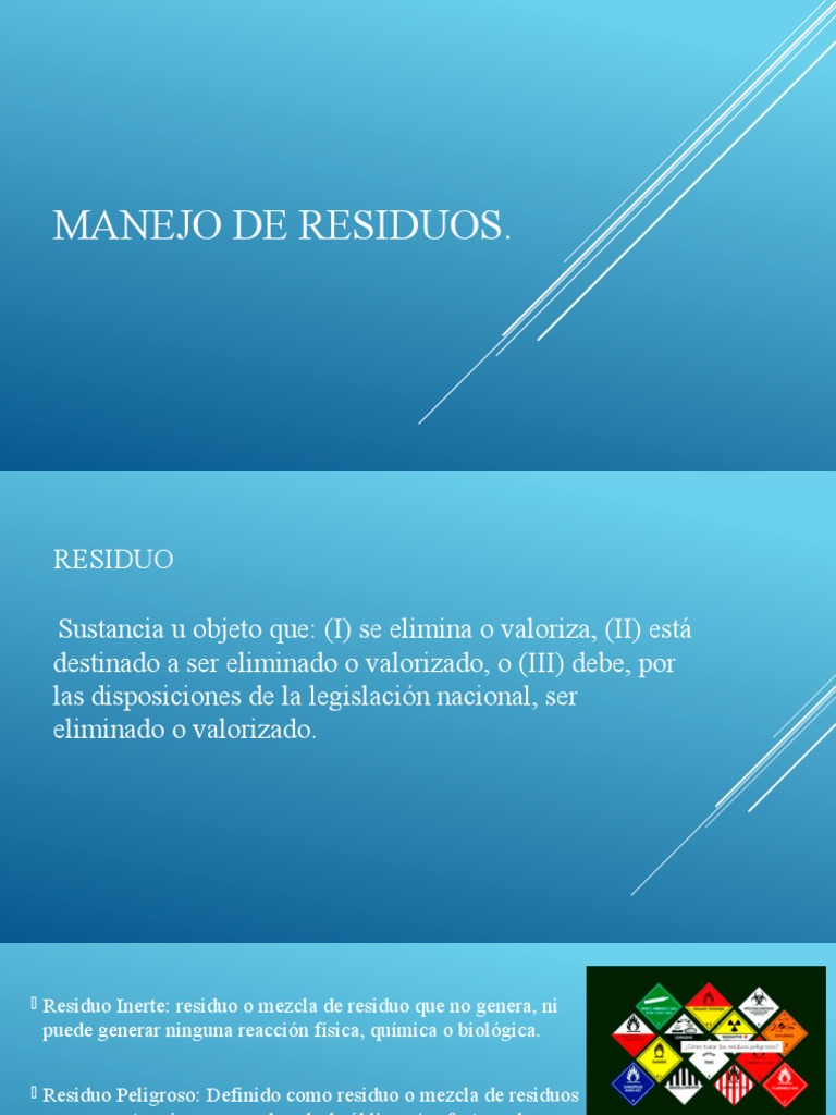 Clasificación y Manejo de Residuos | PDF