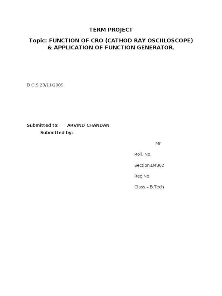 CRO Function & Function Generator Guide | PDF | Telecommunications ...