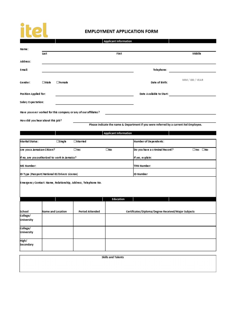 itel-new-hire-application-form-pdf-physician-health-care