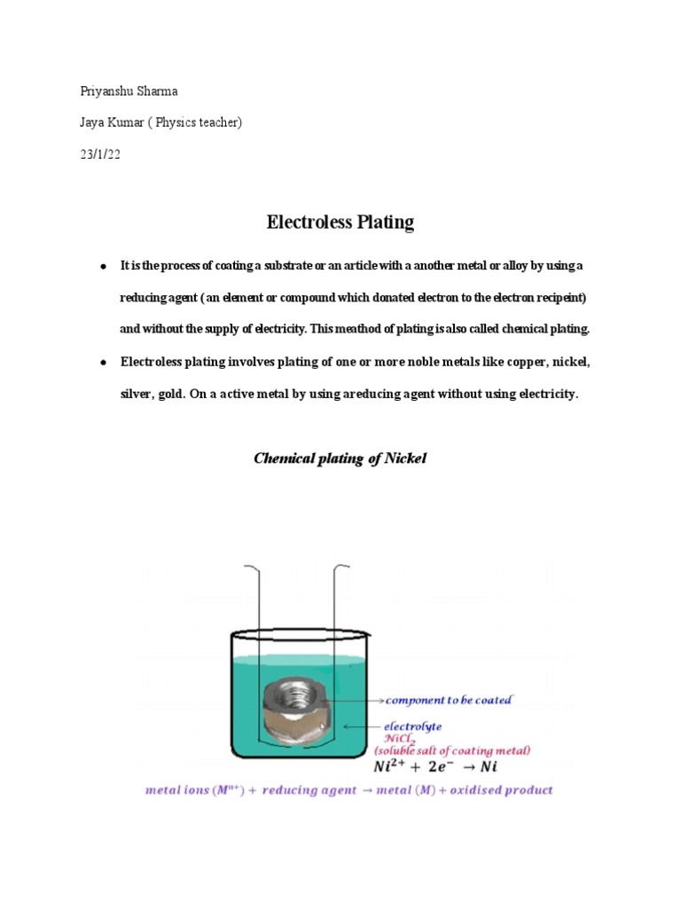 Electroless Plating | PDF