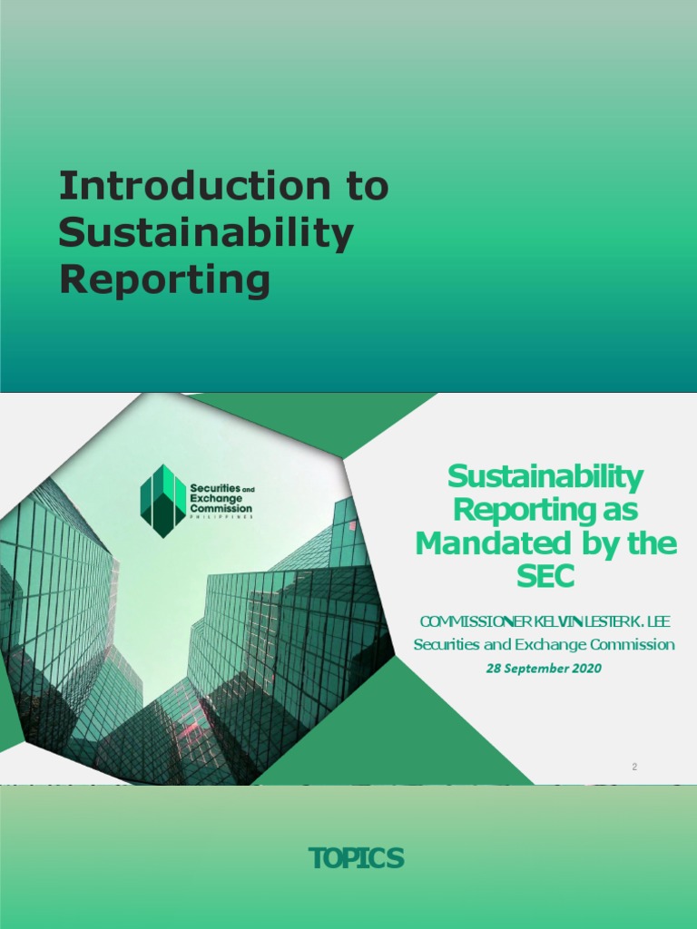 Introduction Of Sustainability Reporting Marp Pdf
