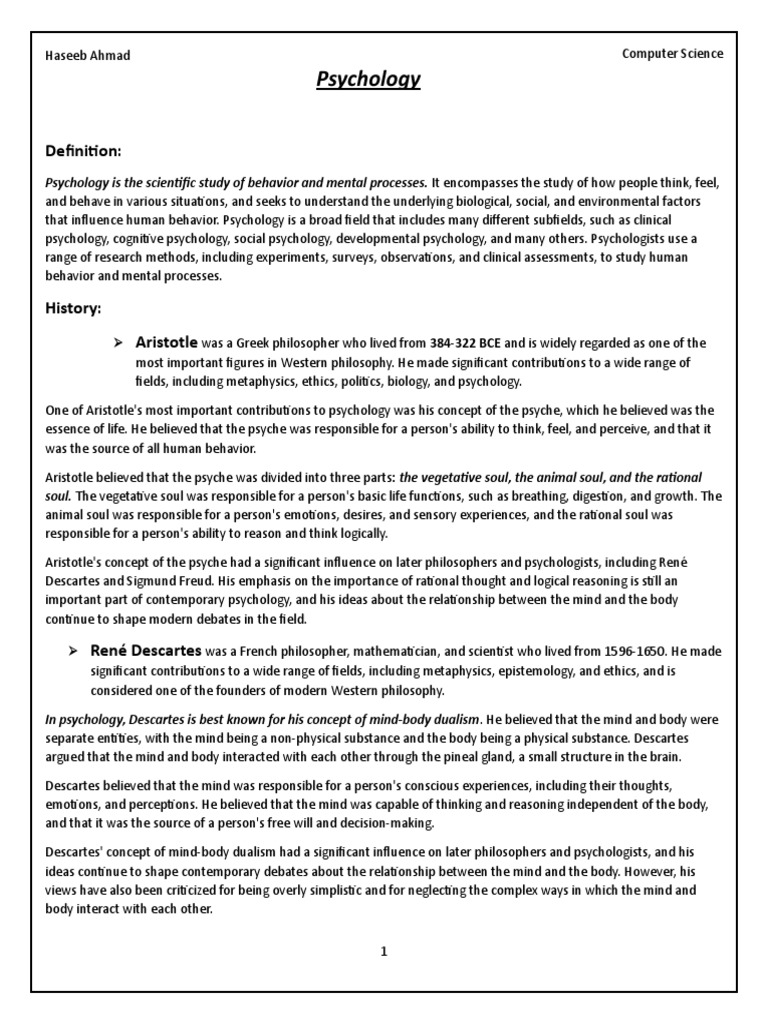 Psychology | Download Free PDF | Chemical Synapse | Neuron