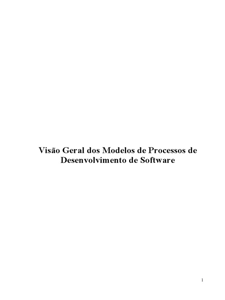 Modelos de Processos de Software | PDF | Computadores