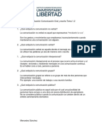 Autoevaluación Comunicación Oral y Escrita Tema 1.2 Mercedes Sánchez