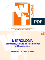 Treinamento - Tolerâncias - Leitura de Paquimetros e Micrometros