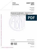 Norma ABNT NBR 5674 - Manutenção de edificações - Requisitos para o sistema de gestão de manutenção 