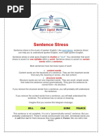 Sentence Stress in English | PDF | Stress (Linguistics
