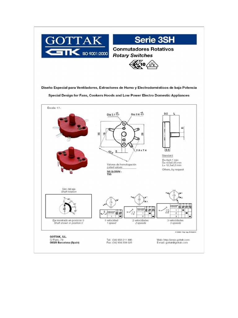 Catalogo-Es-En GOTTAK CONMUTADOR LLAVE | PDF