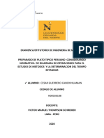 Examen Sustitutorio de Ingenieria de Metodos