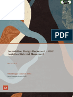 OSC Logistics - Material Movement Refined Foundation Design Document v.1.0