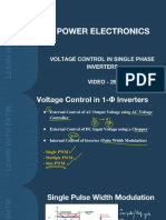 Voltage Control in Single Phase Inverters