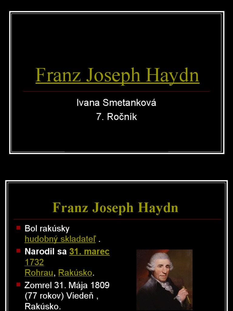 Franz Joseph Haydn | PDF