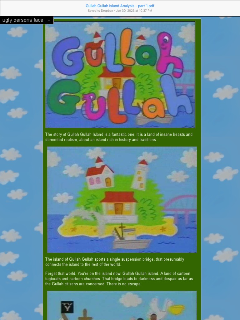 Gullah Gullah Island Analysis Part 1 PDF
