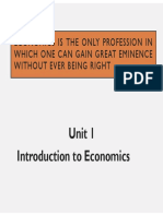Unit 1 Introduction To Economics - S1 - 2023
