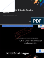 Law of Torts IV Doubt Clearing Session With Anno