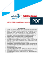 Aits Neet Grand Test - 24 Paper (05-05-2023)
