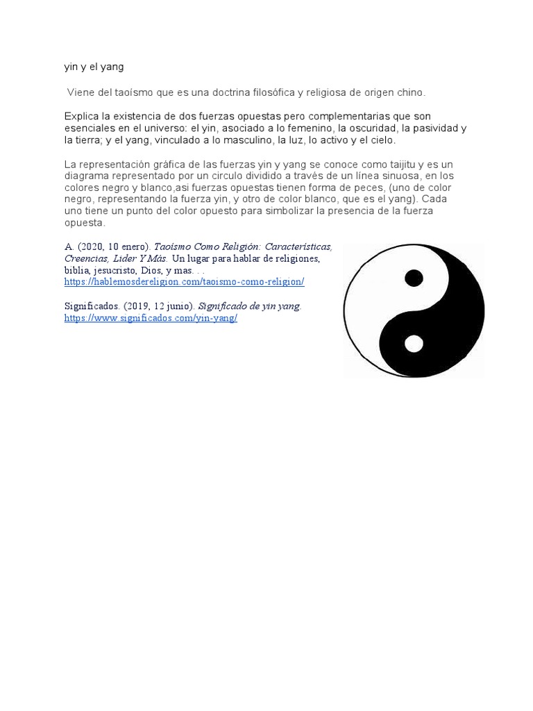 Significado del Yin y el Yang | PDF