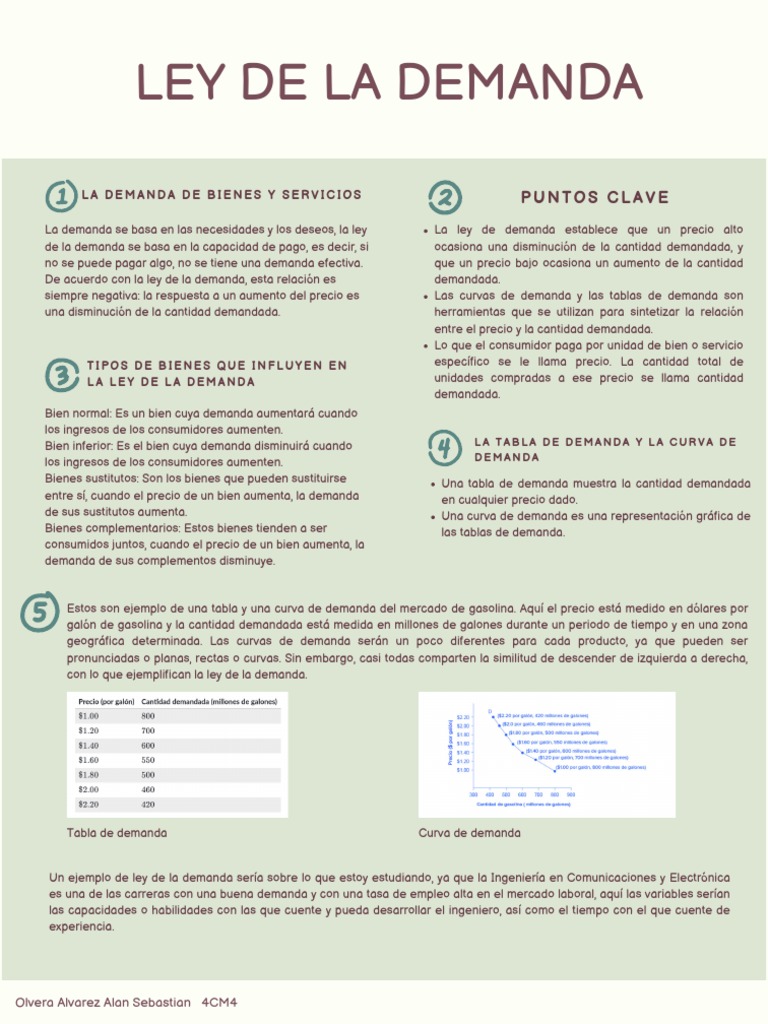 Ley de la Demanda: Conceptos Clave | PDF | Oferta y demanda | Demanda