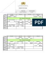 Emploi Du Temps Semaine 8