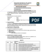 3.0 E.T. EPPs - Indumentaria