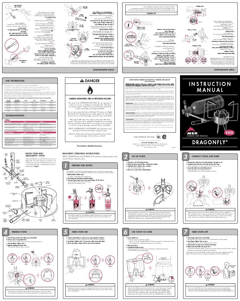 Msr Dragonfly Manual En Valve Stove