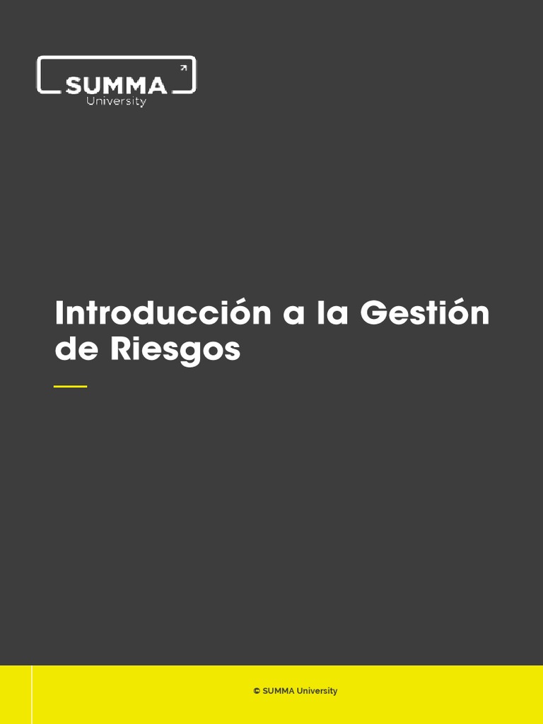 Introduccion A La Gestion De Riesgos Pdf Incertidumbre Gestión De