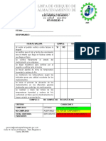 Lista de Chequeo de Almacenamiento de Medicamento