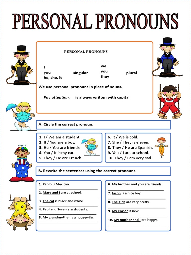 Personal Pronouns 1 Pdf