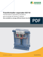 Transformadores de Aislación - ES710 - D00109 - D - XXES