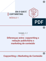 1.2 Diferenças Entre - Copywriting X Redação Publicitária X Marketing de Conteúdo