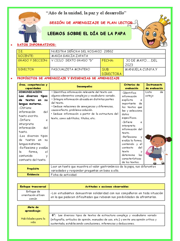 Infografía sobre el Día de la Papa | PDF | Aprendizaje | Infografia
